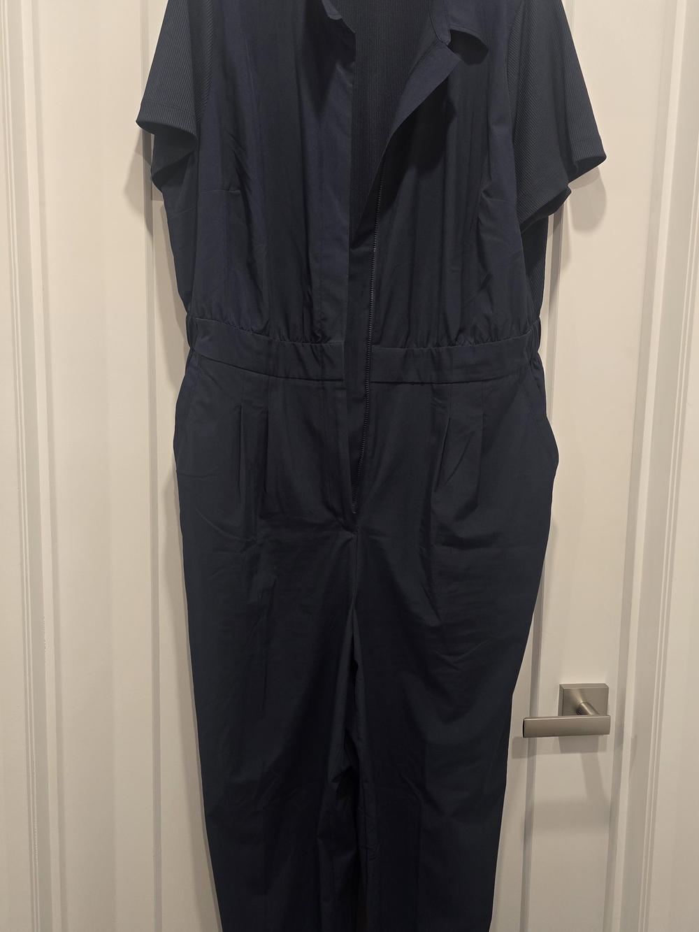 Versatile Navy Jumpsuit - Women's Comfortable One-Piece